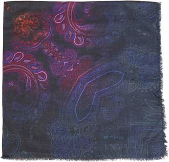 Etro Paisley Sjaal - Dames - Sjaals - Blauw - ONE Size - Accessoires