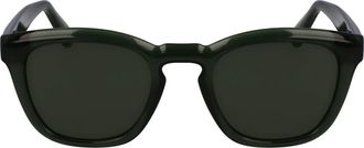 Ferragamo 50mm Modified Rectangular Sunglasses in Transparent Khaki at Nordstrom