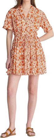 Apiece Apart Valenti Mini Dress In Night Blooms Sorbet