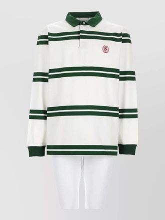 Dr&ocirc;le de Monsieur polo shirt striped pattern ribbed cuffs