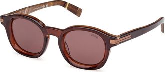 Ermenegildo Zegna EZ0229 50E Mens Sunglasses Brown Size 47