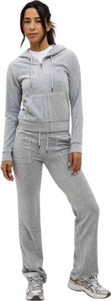 Juicy Couture Robertson Full Zip Trainingspak - Dames - Trainingspakken - Grijs - XS - Katoen - Fitness
