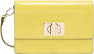 Furla Yellow 1927 Mini Leather Turn-Lock Bag