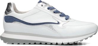 Gabor Witte Low-Top Sneakers - Dames - Sneakers - Wit - 37 EU - Leer - Schoenen