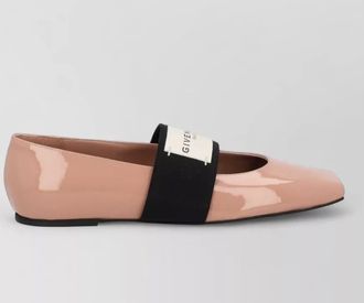 Givenchy leather square-toe ballerina shoes