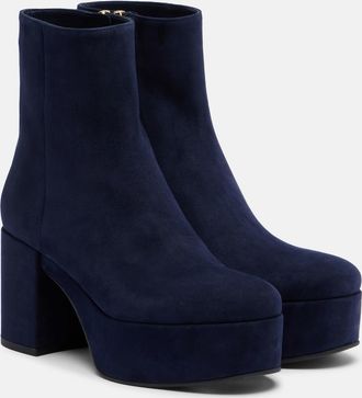 Gianvito Rossi Sally suede platform ankle boots