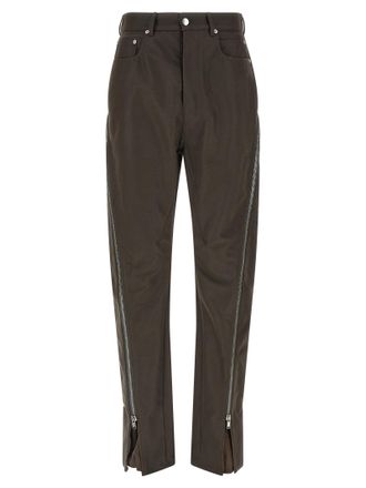 Rick Owens Brown Cotton Casual Mens Pants