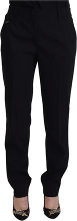 Dolce & Gabbana Chinos - Dames - Slim Fit Broeken - Zwart - S - Wol - Broeken