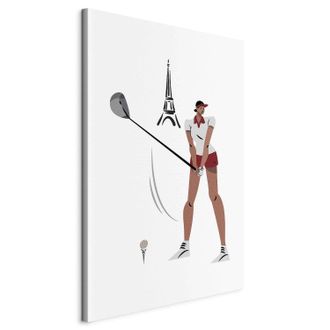 OEM Imagen - Golfista Con La Torre Eiffel De Fondo - Ilustraci&oacute;n