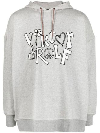 Viktor & Rolf Hoodie met logoprint - Grijs