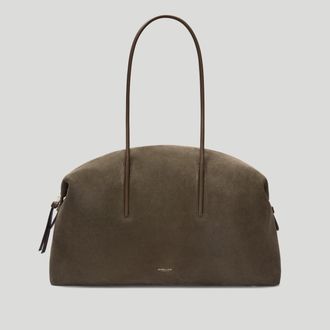 DeMellier The Stockholm in Hazel Suede & Hazel Smooth Leather Tote & Work bag