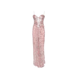 Maria Lucia Hohan Kleedjes, Dames, Roze, S, Nylon, Tomina Ruched Maxi Jurk