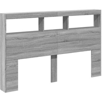 vidaXL Cabecero De Cama Con Luz Led Gris Sonoma 160x17x102 Cm Vidaxl