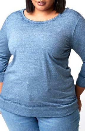 Threads 4 Thought Selena Long Sleeve Burnout Tunic Top in Breakwater at Nordstrom Rack, Size 3 X