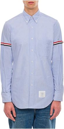 Thom Browne Rwb Armband Shirt - Heren - Zakelijke Overhemden - Blauw - S - Katoen - Overhemden