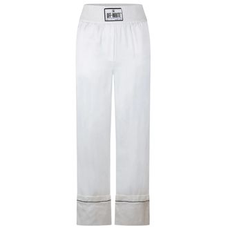 Off-white Off White Satijnen pyjamabroeken voor dames (Wit)