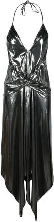 Alexandre Vauthier Lange jurk met staartrok - Dames - Feestkleedjes - Grijs - M - Polyester - Kleedjes