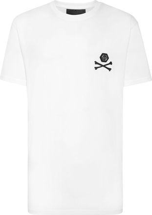 Philipp Plein T-shirt Round Neck SS Skeleton with Crystals