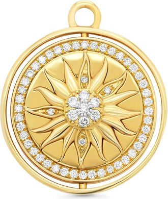 Sara Weinstock 18kt geelgouden SW diamanten bedel