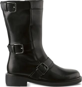 Högl Billie leren bikerlaarzen verfraaid met gesp - Zwart