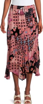 Johnny Was Chamylla Burnout Lined Skirt In Alvarado Burnout