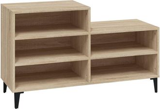 vidaXL Vidaxl - Mueble zapatero madera contrachapada roble Sonoma 102x36x60 cm