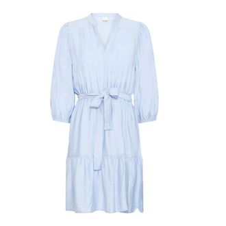 Ichi Cashmere Blue Stylish Jumper - female - ICHI - Short Dresses - Blue - 2XL - Dresses