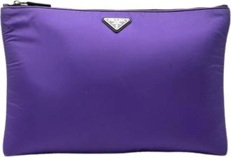 Prada Pre-owned Nylon Clutch - - Pre-owned - Donna - Viola - ONE SIZE