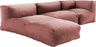 Oviala Salón de jardín modular 3 plazas terracota