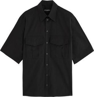 Dolce & Gabbana Stretch-cotton Poplin Shirt - Black - 39 (C15.5 / M)