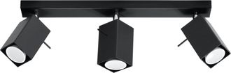 OEM L&aacute;mpara De Techo Venzo 3 Gu10 Negro Lumilo 01.103.01