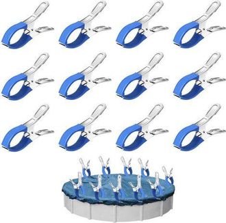 OEM 12 Abrazaderas Met&aacute;licas Para Cubiertas De Piscina, Abrazaderas Para Lonas De Piscina Con L&aacute;mina Protectora, Abrazaderas Para Piscinas Elevadas, Abraz