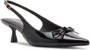 Madden Girl Vogue Pointed Toe Slingback Pump in Black Patent at Nordstrom Rack, Size 6.5
