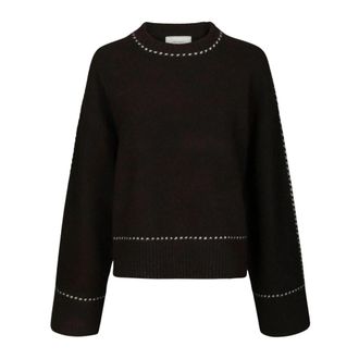 Neo Noir Ronde hals gebreid - Dames - Ronde hals truien - Bruin - XS - Truien & Vesten