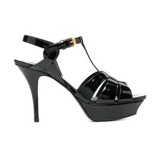 Saint Laurent Schoenen, Dames, Zwart, 36 EU, Sandalen met hoge hak