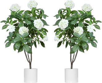 Creative Displays Inc. 5Ft Hydrangea Drop-In Trees With Fiberstone Pots