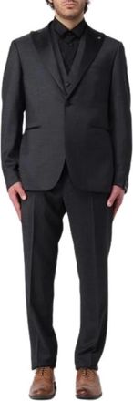 Tagliatore Single Breasted Suit - Heren - Business pakken - Zwart - 2XL - Kostuums
