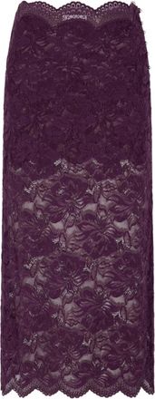 Paco Rabanne Midi rok van gelaagde kant - Dames - Midirokken - Paars - S - Rokken