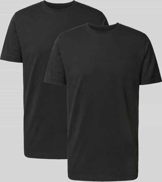 Olymp Level 5 T-Shirt mit geripptem Rundhalsausschnitt im 2er-Pack in Black, Gr&ouml;&szlig;e XXL