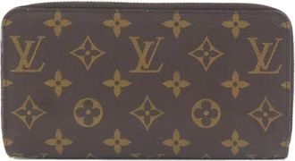 Louis Vuitton Marron Coated Canvas Long Wallet (Bi-Fold) (Pre-Owned)