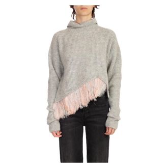 Seafarer Fringed Luna Sweater - Dames - Coltruien - Grijs - M - Truien & Vesten