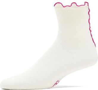 UGG Karsyn Lettuce Edge Quarter II Womens Sock Nimbus/Woodviolet, Cotton/Polyester