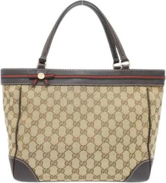 Gucci Pre-owned GG Canvas Tote Bag - Dames - Vintage Shopper - Beige - ONE Size - Vintage