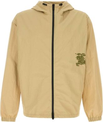 Burberry Mens Beige Nylon Blend Jacket - Tan - Size Medium