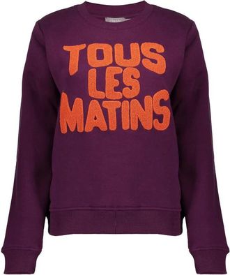 Geisha Dames, Sweatshirts & Hoodies, Paars, Maat: XL Katoen