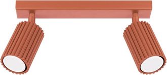 Sollux Lighting Lámpara de techo ocre rojo aluminio alt. 30 cm