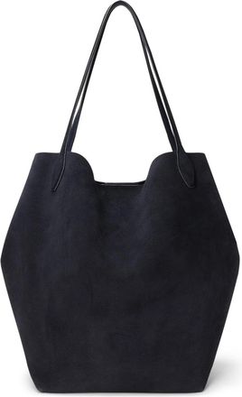 Madewell The Oversized Shopper P1437 Handbag Womens Black Suede Tote Bag GBO3597