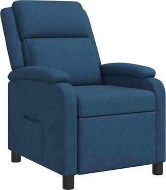 vidaXL Recliner Azul Tela Vidaxl