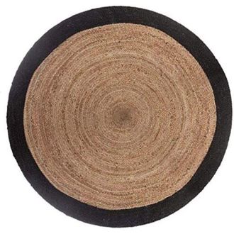 Atmosphera Alfombra Arpillera Negra Diam.120cm Atmosphera