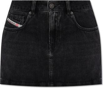 Diesel De-Ron Rok - Dames - Spijkerrokken - Zwart - W28 - Katoen - Rokken